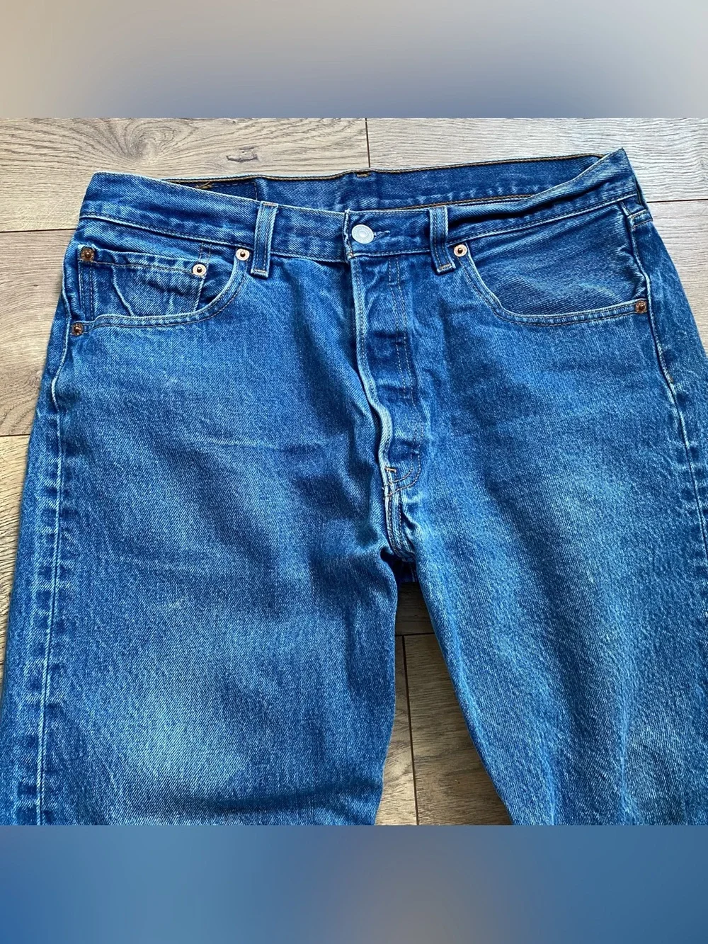 Levis 501 XX Vintage Jeans Y2K Denim Straight Fit Blue 32 x 28 Unisex Button Fly